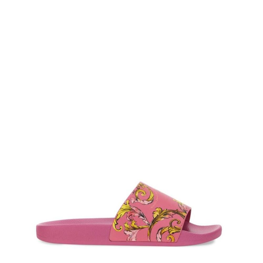 VERSACE JEANS COUTURE Women's Barocco Print Slide Sandals Women PINK